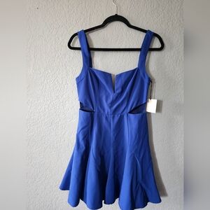 Superdown Mini Dress  Cutout  Blue Size Small Zipper